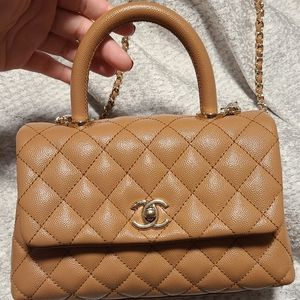 SOLD Chanel 21P Caramel Small Coco Handle